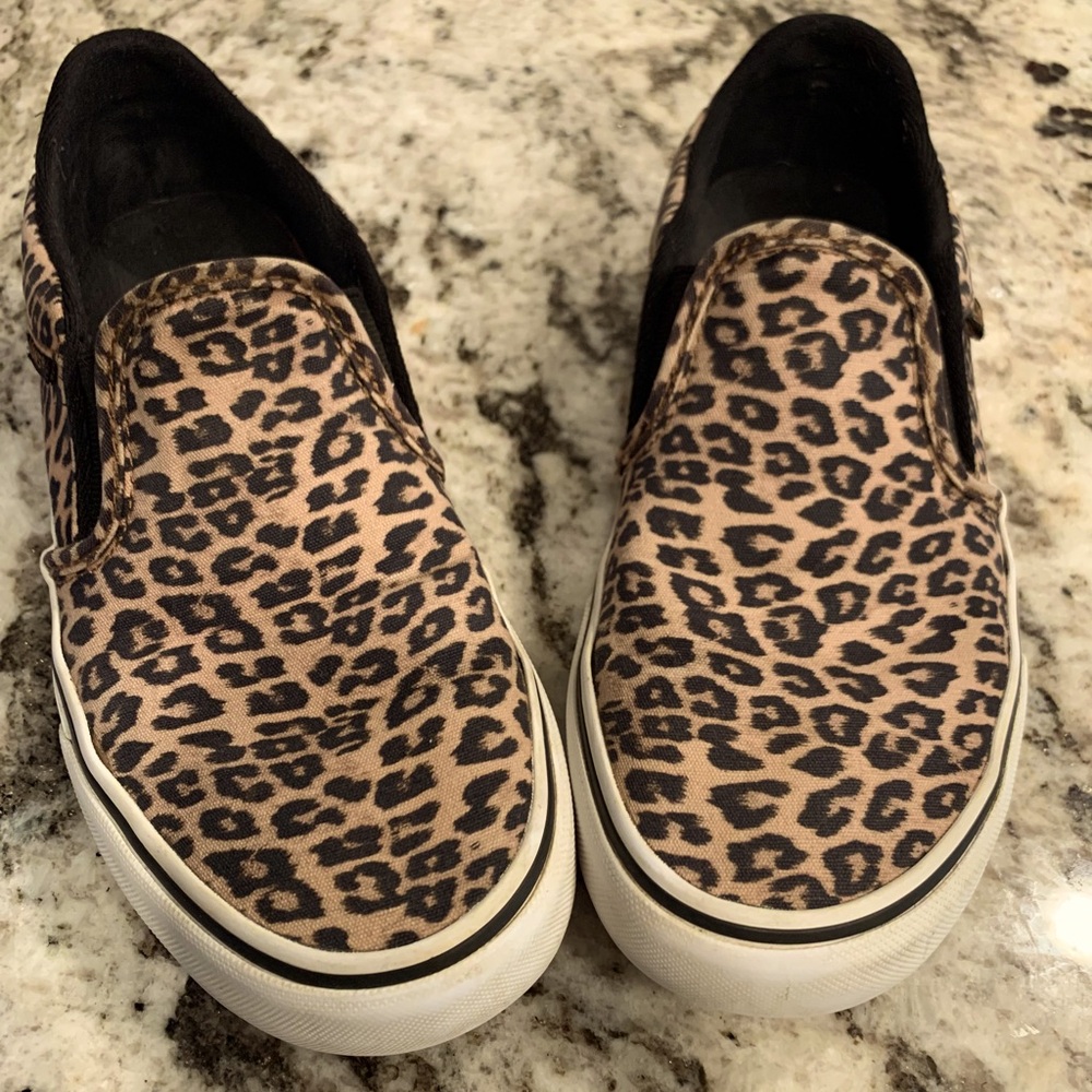 Vans Classic Slip-ones, size 7, cheetah print